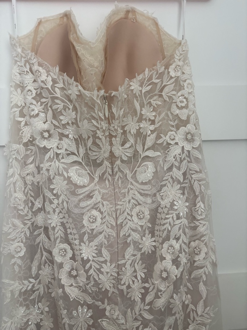 Wtoo by Watters Bettina Strapless Corset All-Over Lace Wedding Gown - Picture 8 of 16